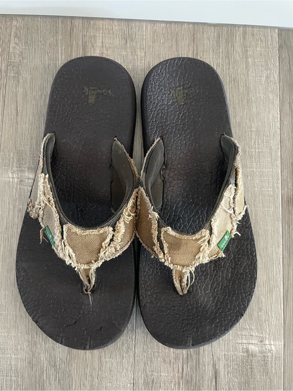 Sanuk Yoga Mat Tan Sandals for Men